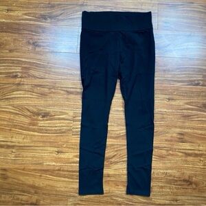 Ambiance Women's Black Stretch Leggings Size Large Casual Minimalist Streetwear